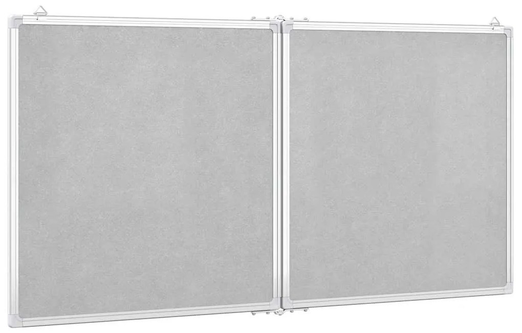 Quadro branco magnético dobrável 120x60x1,7 cm alumínio