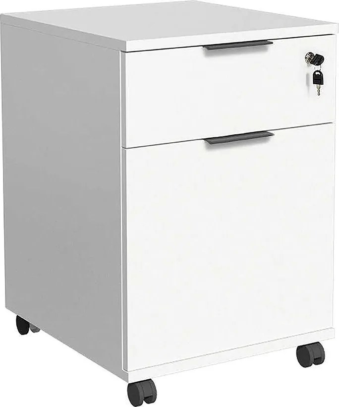 Arquivador de Escritório "Archivio" - Branco Diamante - 41x61x45cm - D