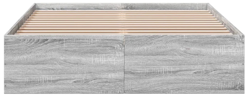 Estrutura de cama 120x200 cm derivados de madeira cinza sonoma