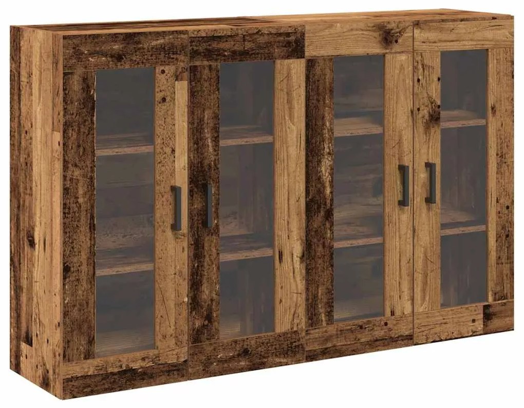 Armários de Parede 2 pcs Madeira Velha 69,5 x 34 x 90 cm em Madeira de