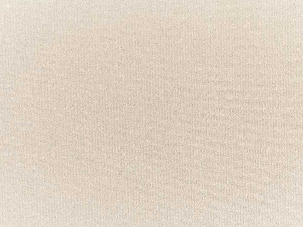 Cama de casal com arrumação em veludo creme claro 180 x 200 cm BOUSSE Beliani