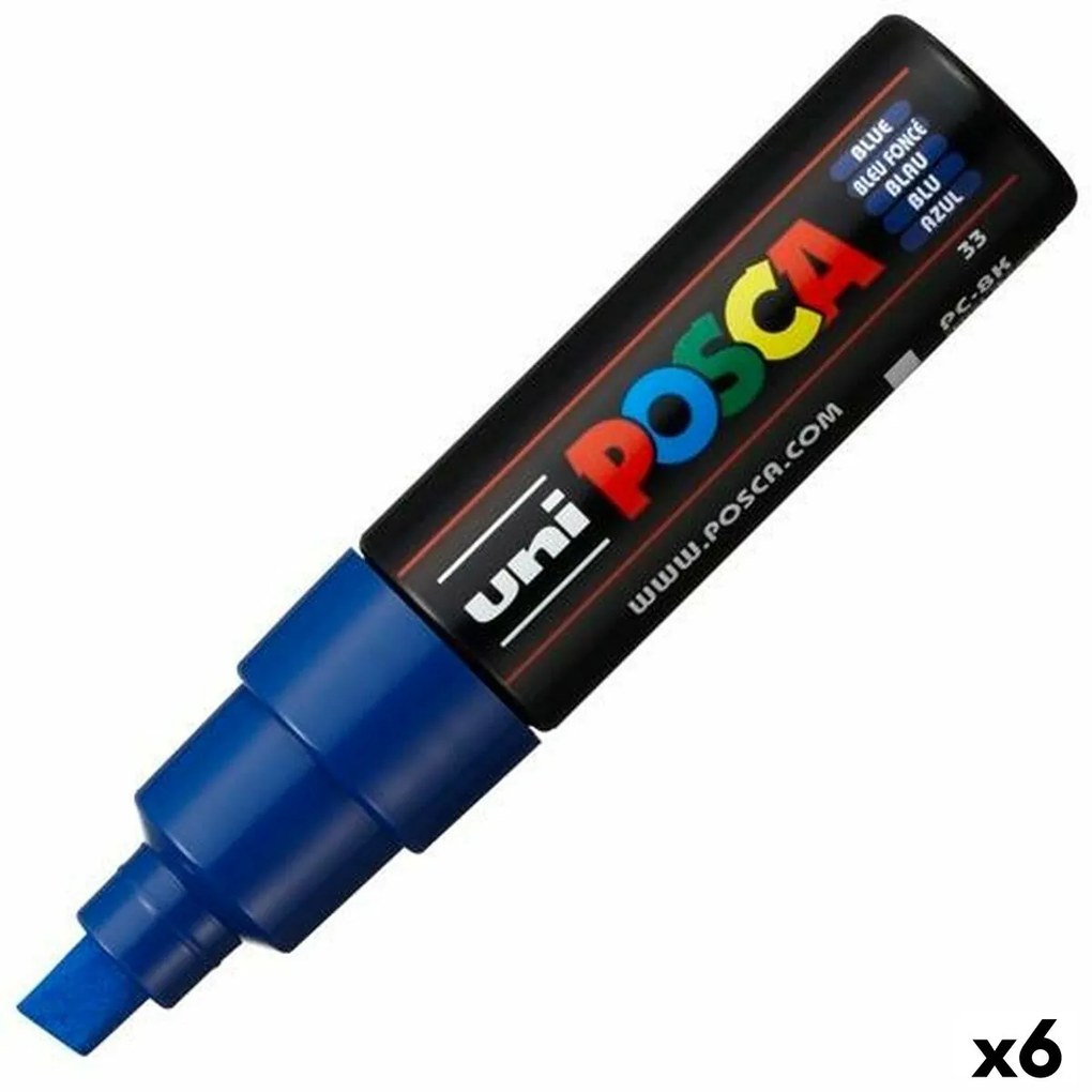 Marcadores Posca PC-8K Azul (6 Unidades)