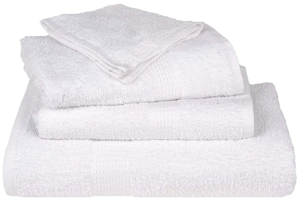6pcs Conjunto toalhas banho 360 gsm 100% algodão branco