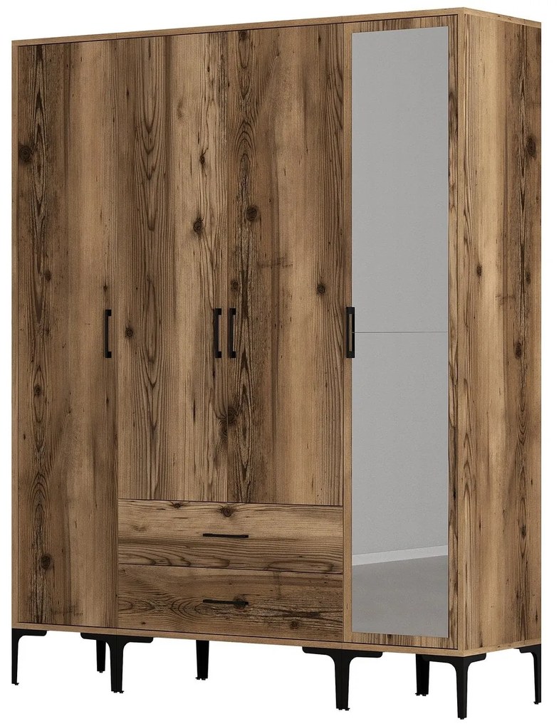 Roupeiro Kumsal STR – Nogueira – 160x47,5x201,4 cm