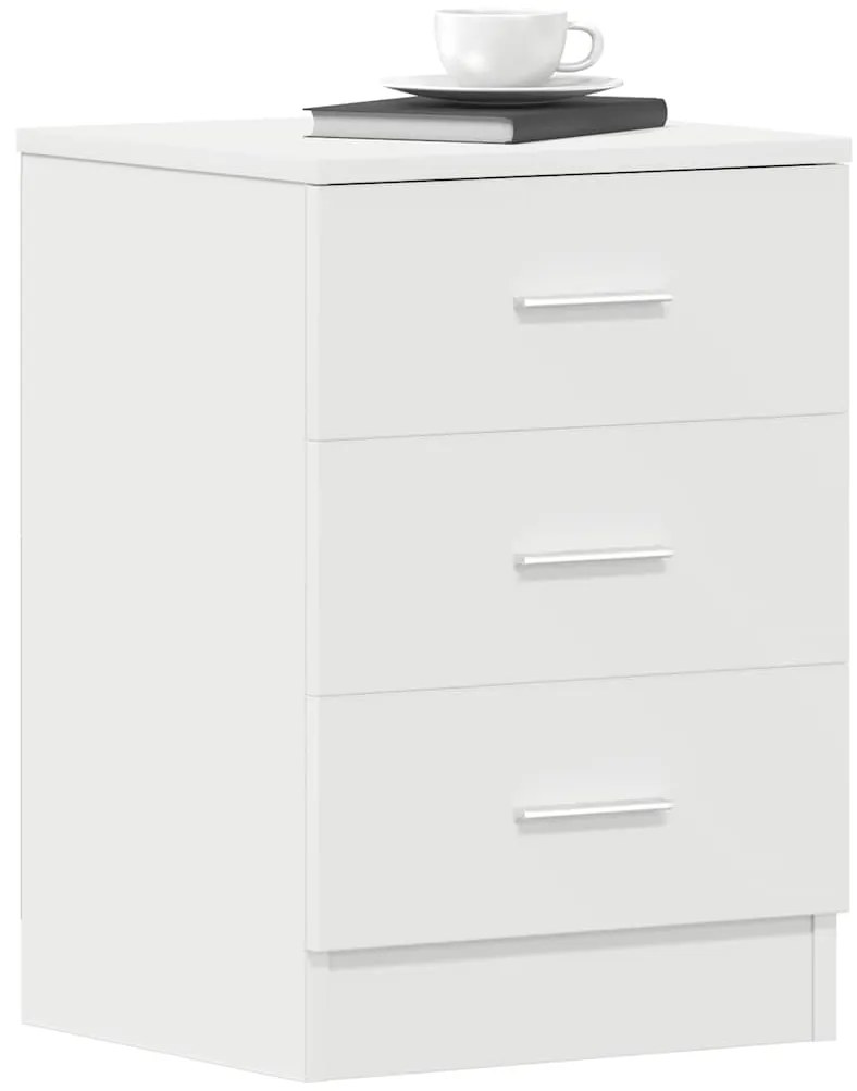 Mesa de cabeceira 38x35x56 cm derivados de madeira branco