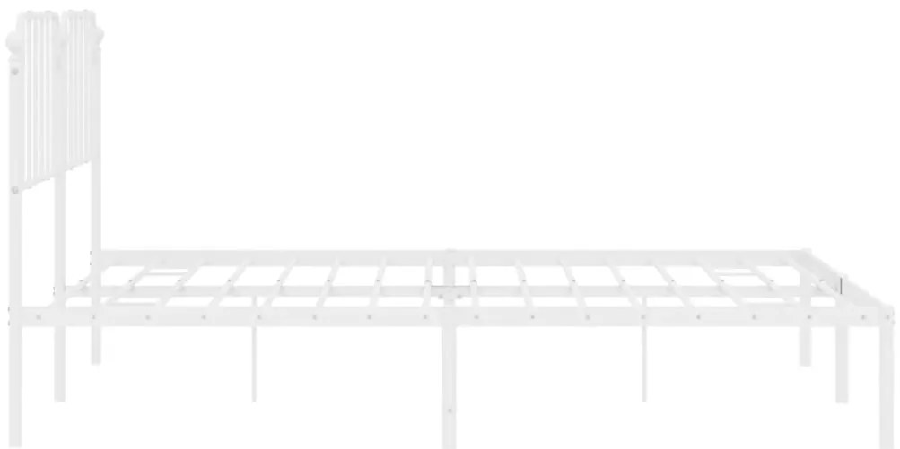 Estrutura de cama com cabeceira 180x200 cm metal branco