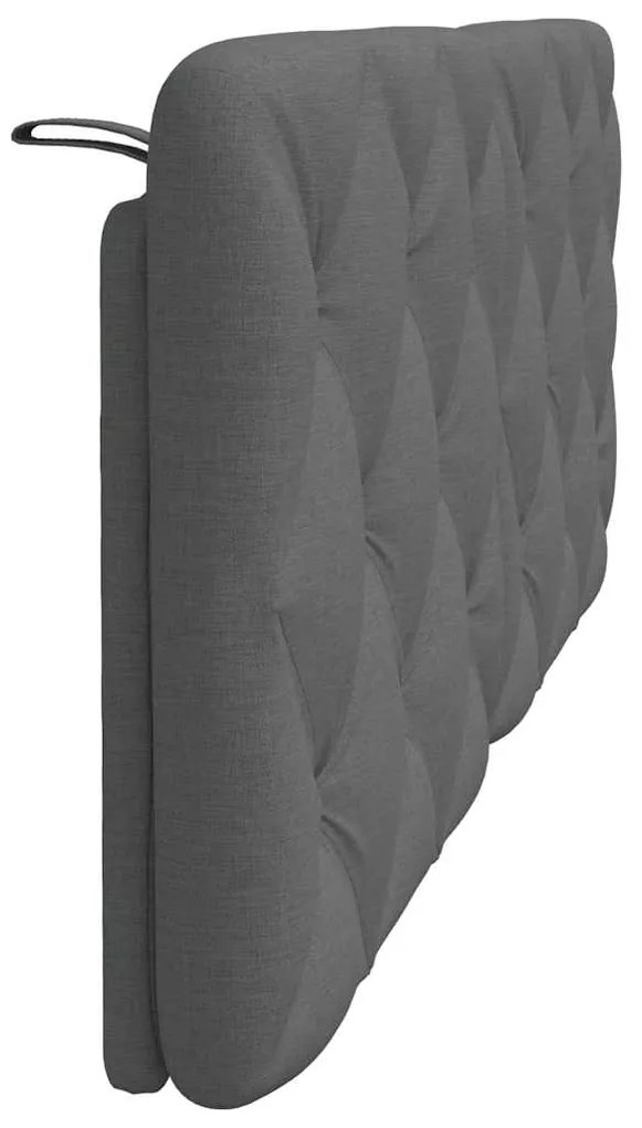 Almofadão de cabeceira 120 cm tecido cinzento-escuro