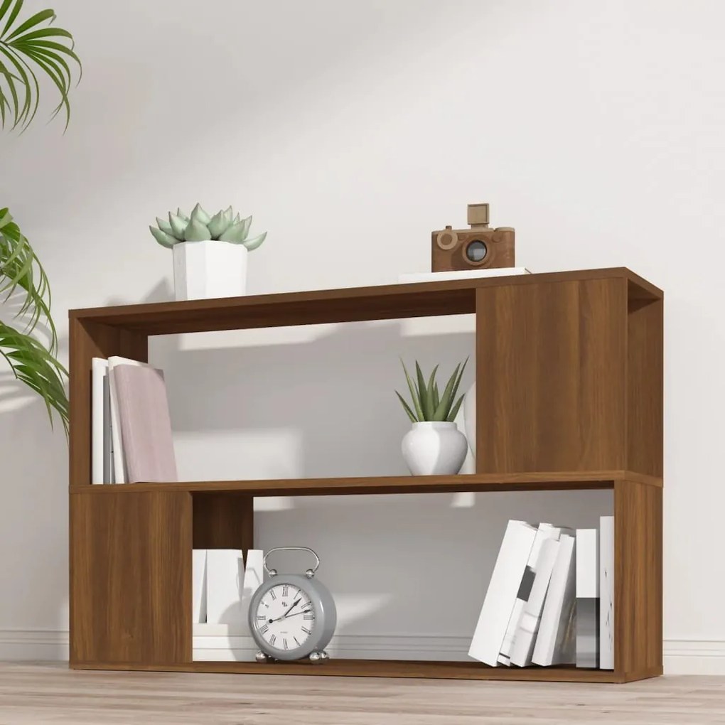 816040 vidaXL Estante 100x24x63 cm derivados de madeira carvalho castanho