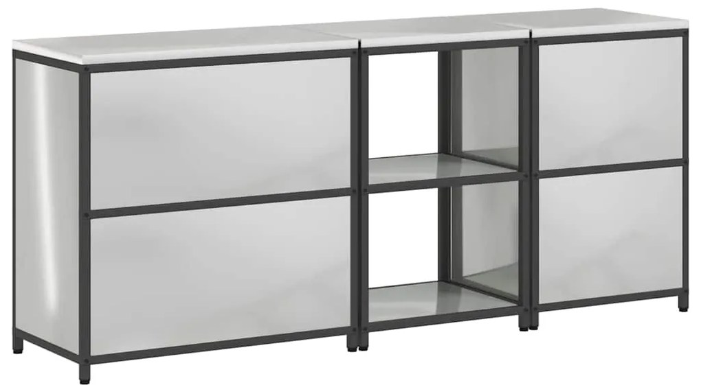 Conjunto de Armazenamento de Cozinha com prateleira Outros 3 pcs Prata