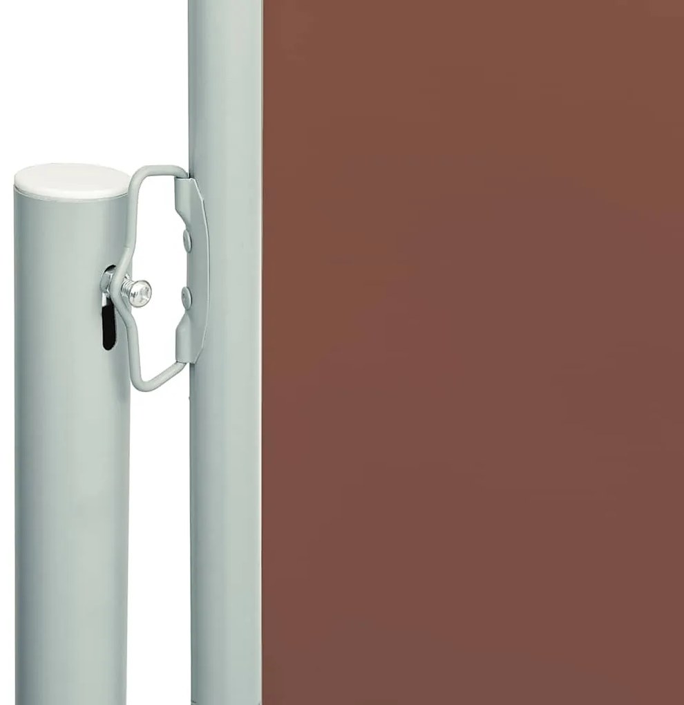 Toldo lateral retrátil de pátio 180x600 cm castanho