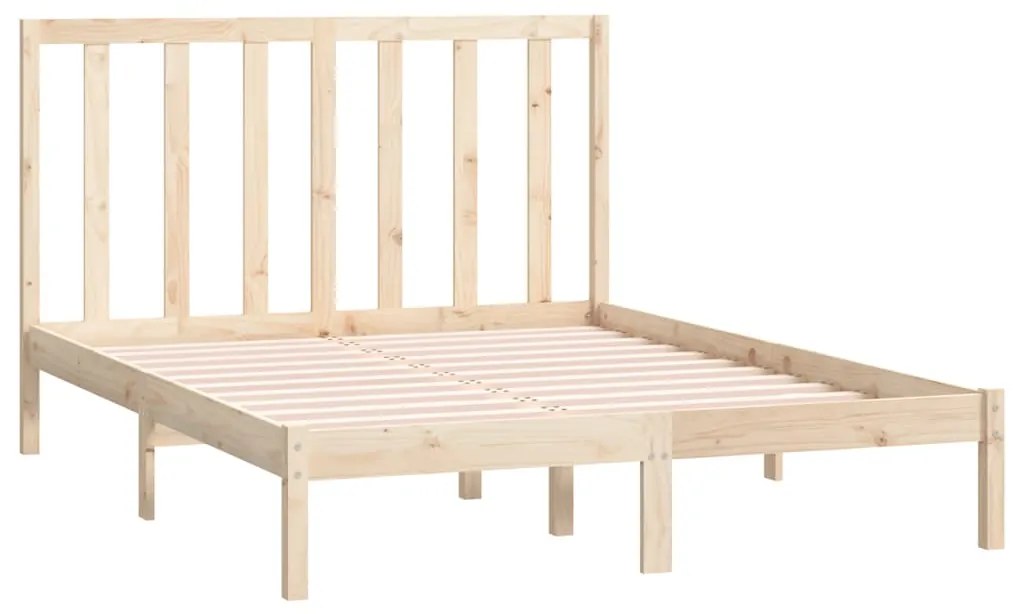 Cama sem colchão 140x190 cm madeira de pinho maciça