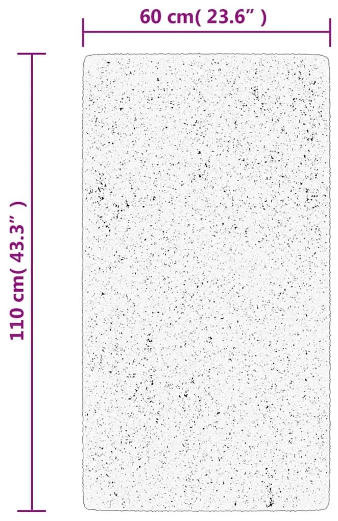 Tapete shaggy de pelo alto PAMPLONA 60x110 cm bege