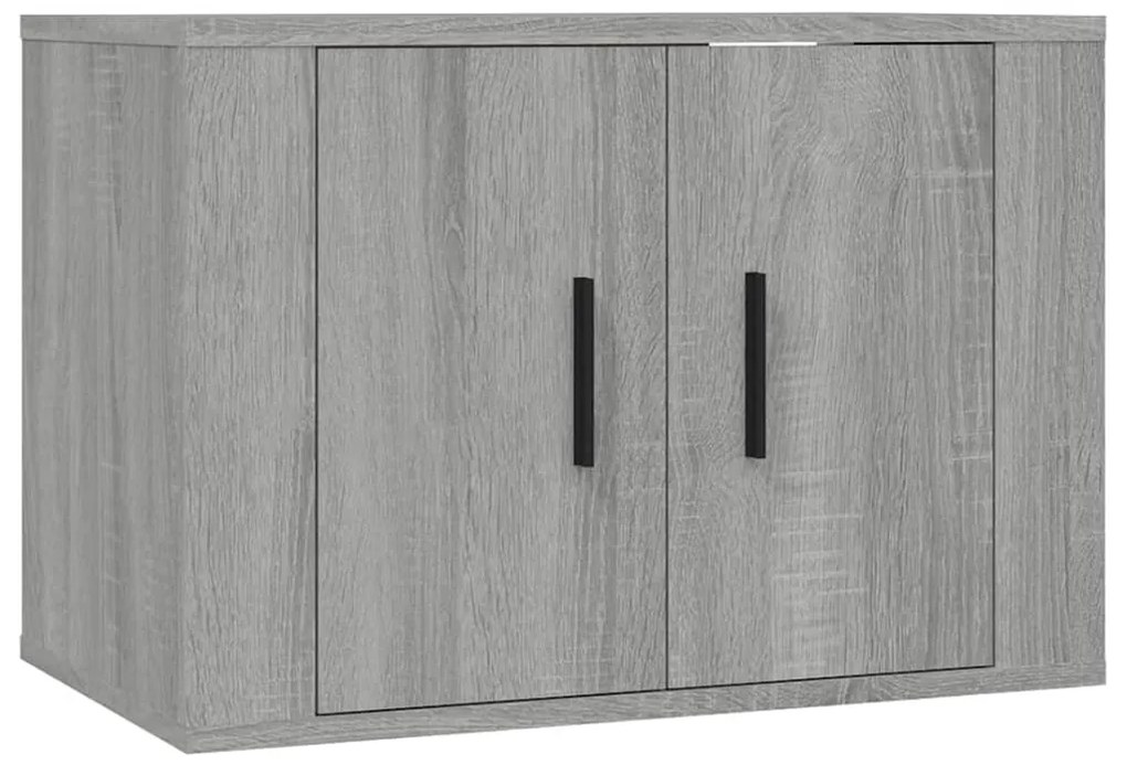 Conjunto móveis de TV 2 pcs madeira processada sonoma cinza
