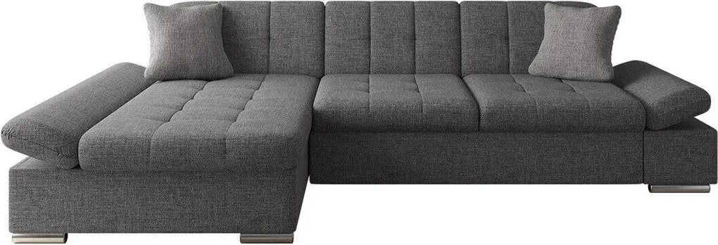 Sofá de canto Comfivo 151, Cama com arrumação, 278x161x76cm, 119 kg, Pernas: Plástico