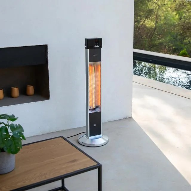 Aquecedor de pé para exteriores ReadyWarm 2000 Power Tower com grande potência máxima de 2.000 W