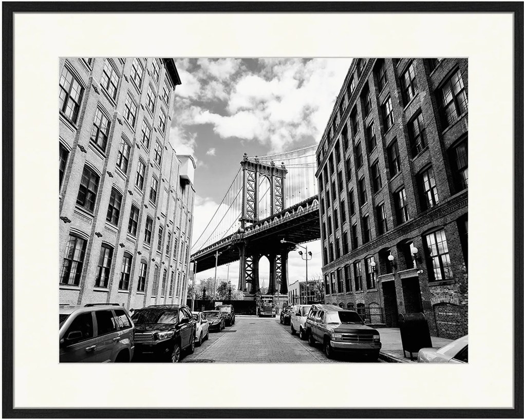 Impressão digital emoldurada New York City