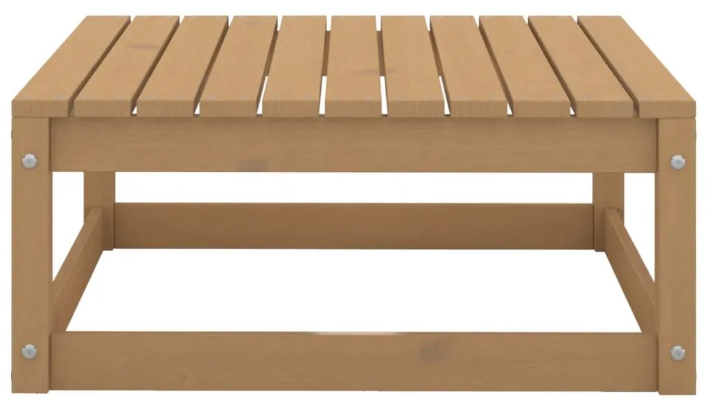 4 pcs conjunto lounge de jardim pinho maciço castanho mel