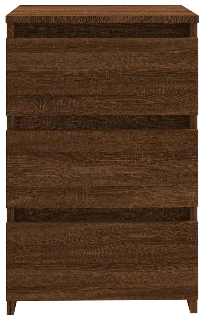 Mesa cabeceira 2pcs40x35x62,5cm madeira proc. carvalho castanho