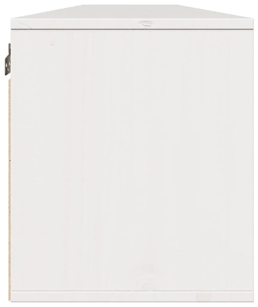 Armários de parede 2 pcs 100x30x35 cm pinho maciço branco