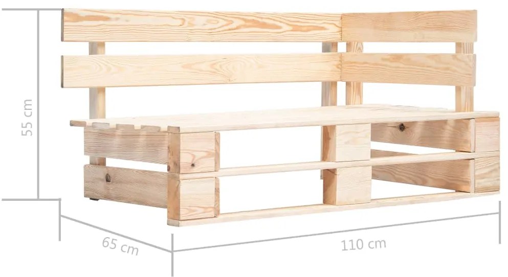 6 pcs conj. lounge paletes c/ almofadões pinho impregnado