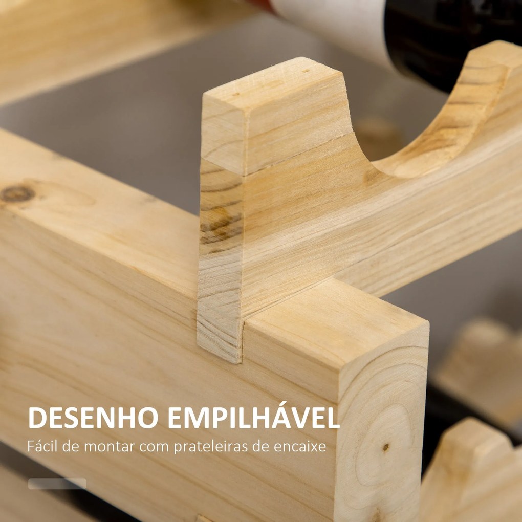 Suporte para Garrafas de Vinho para 72 Garrafas Garrafeira com 6 Nívei