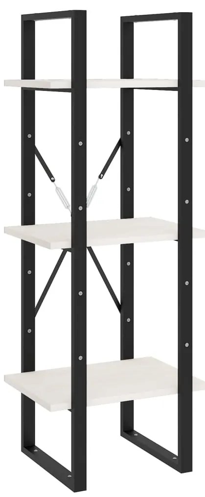 Estante com 5 prateleiras 40x30x175 cm madeira de pinho branco