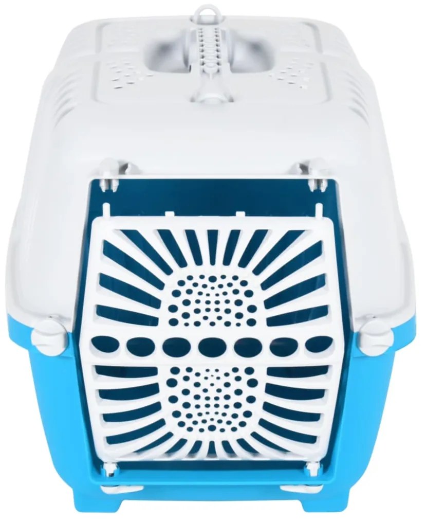 Transportadora 48x31,5x33 cm polipropileno branco e azul