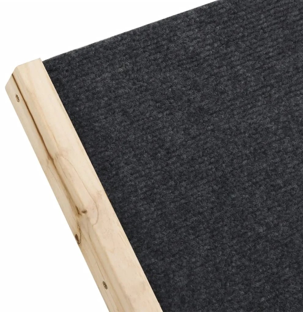 Rampa para cães 100x40 cm madeira de abeto maciça cinzento