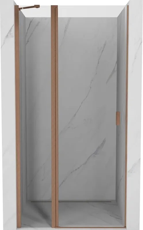 Mexen Mist porta de duche de abrir 80 cm, transparente, cobre escovado - 8A4-080-000-65-00