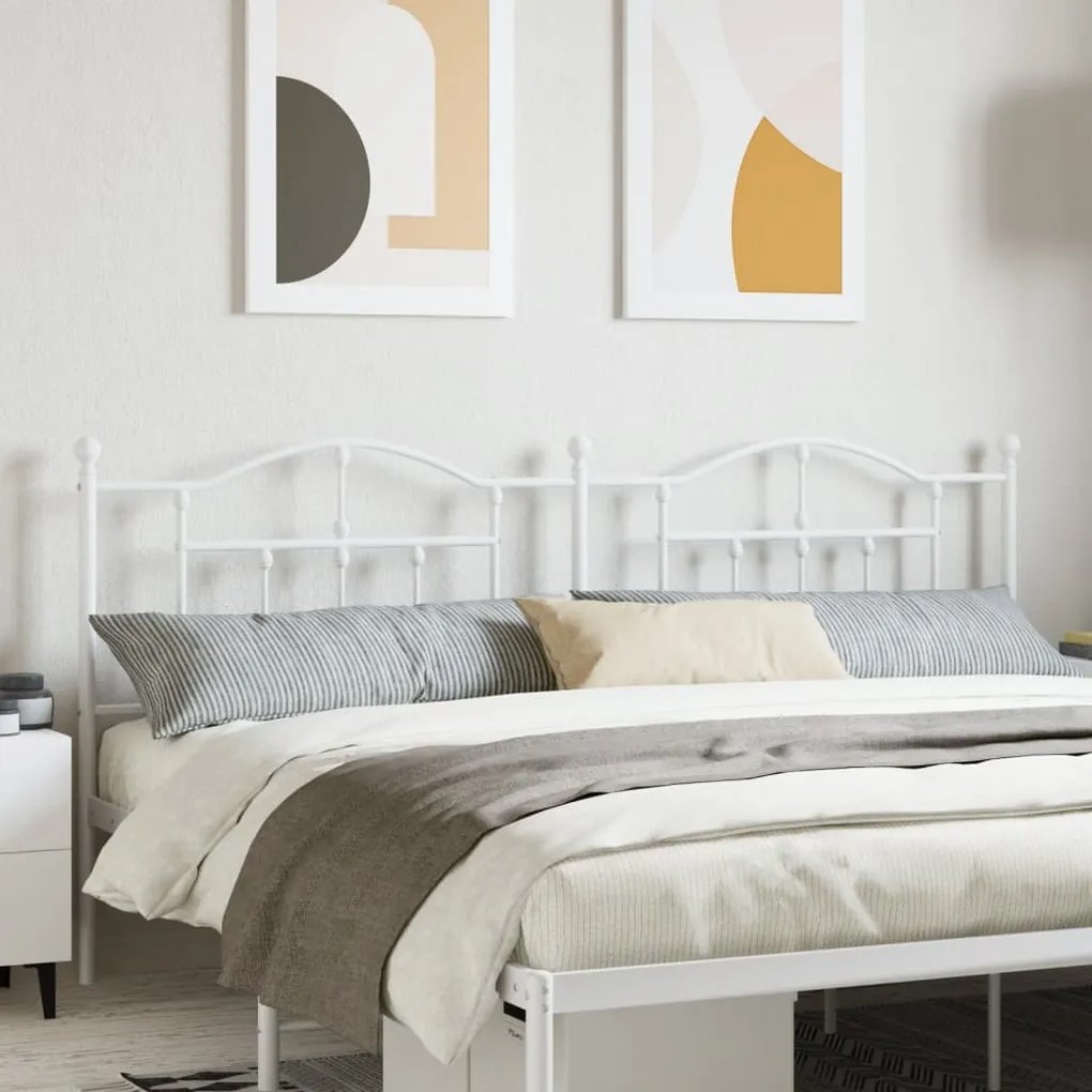 Cabeceira de cama 193 cm metal branco