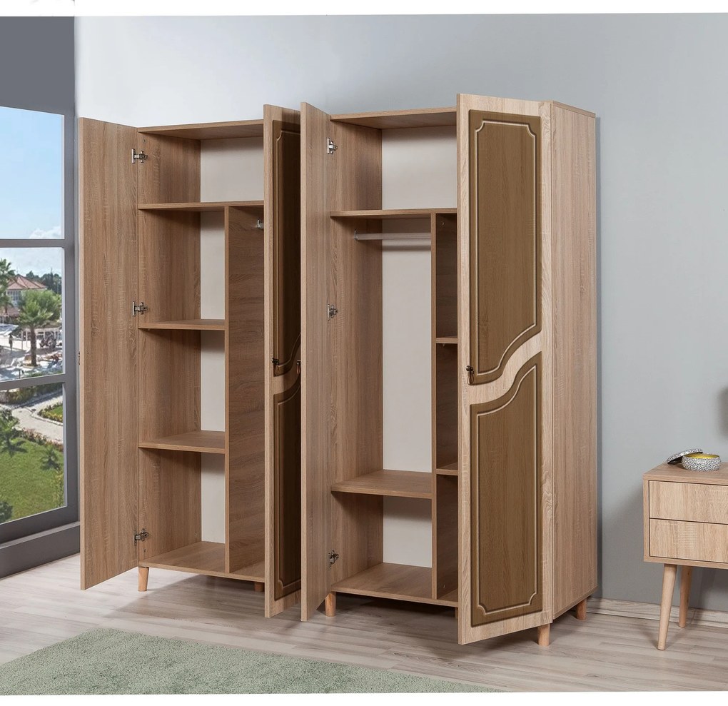Guarda-roupa Imaj – Carvalho Sonoma – 180x192x52 cm