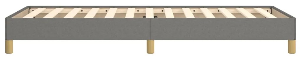 Estrutura de cama sem colchão 90x200 cm tecido cinzento-escuro