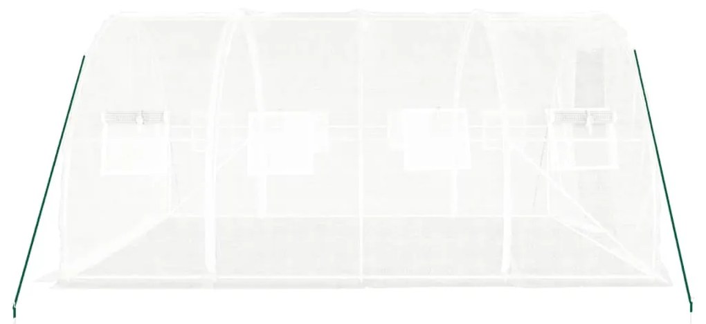 Estufa com estrutura de aço 12 m² 4x3x2 m branco