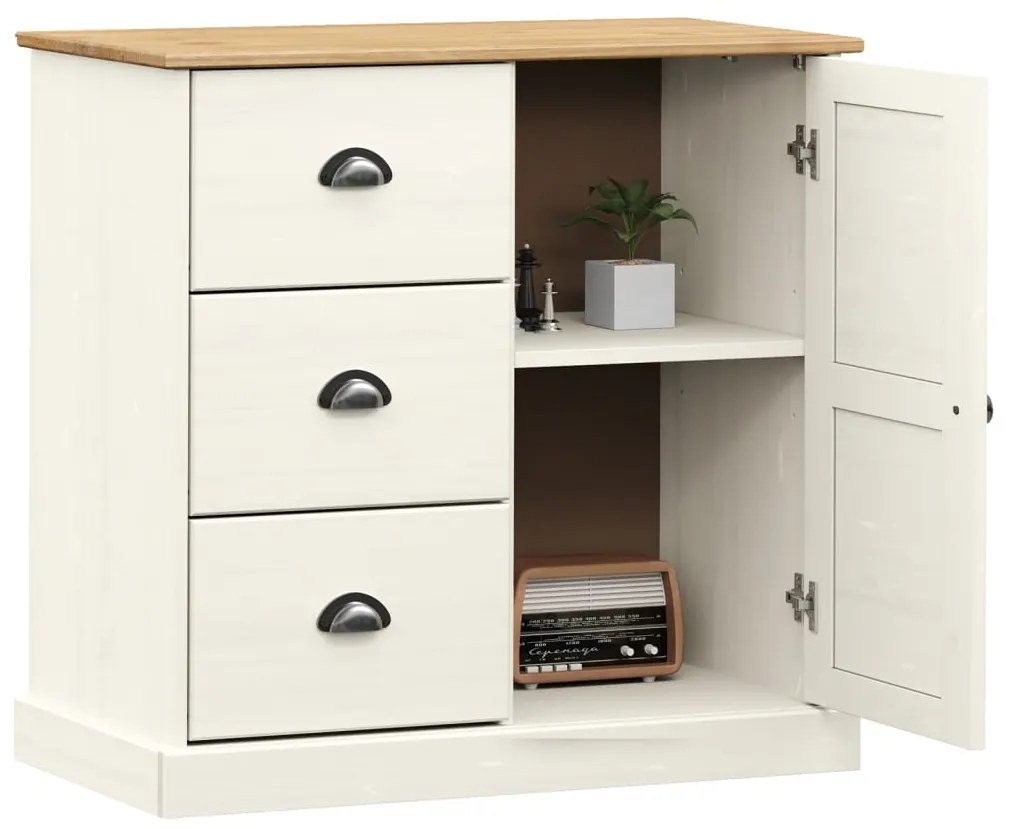 Aparador com gavetas VIGO 78x40x75 cm pinho maciço branco