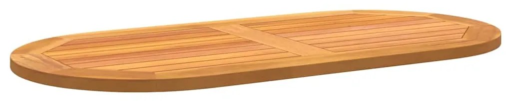 Tampo de Mesa 100x50x2.2 cm Oval de Madeira Maciça de Acácia