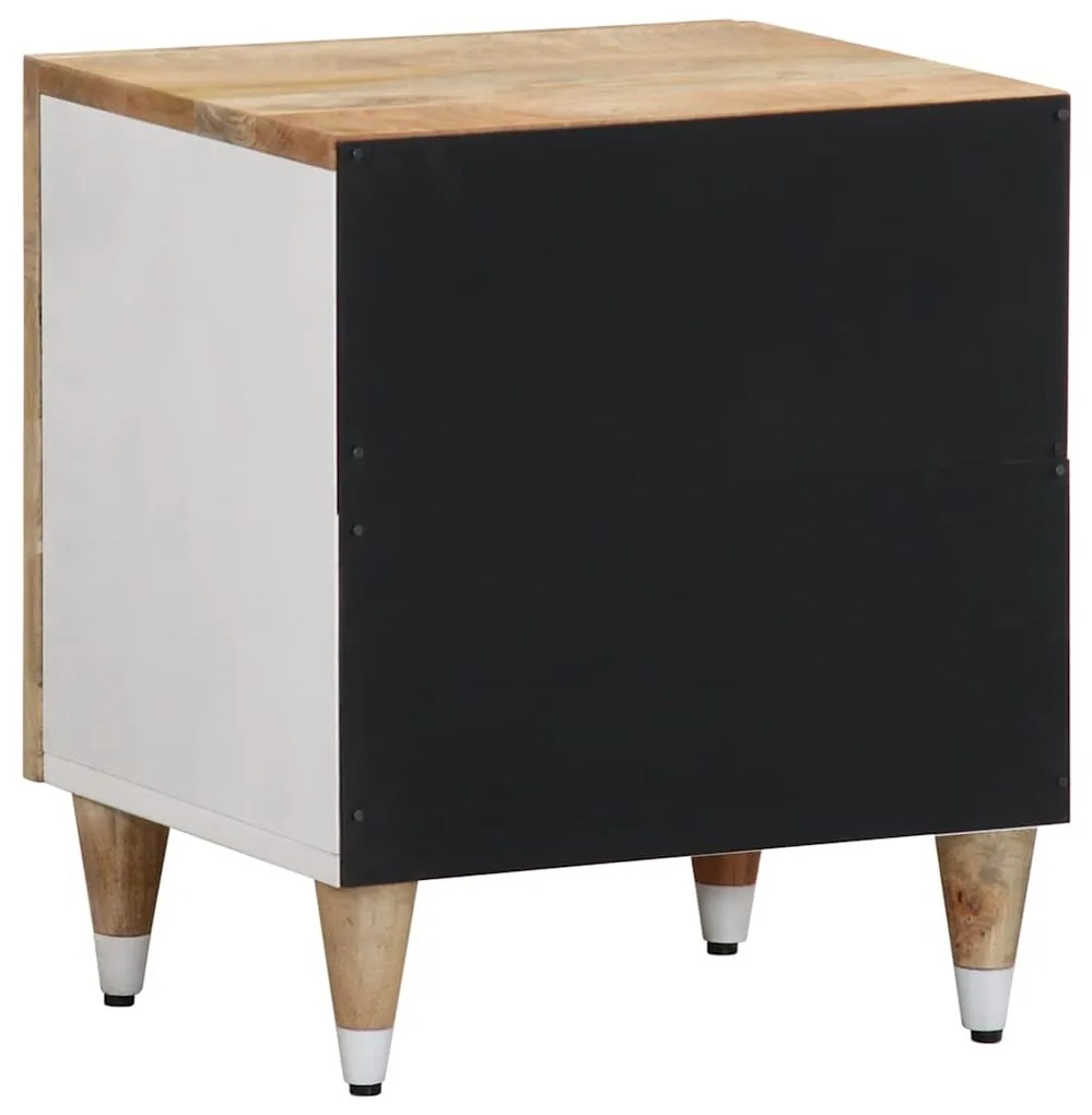 Mesa de cabeceira 40x33,5x46 cm madeira de mangueira maciça