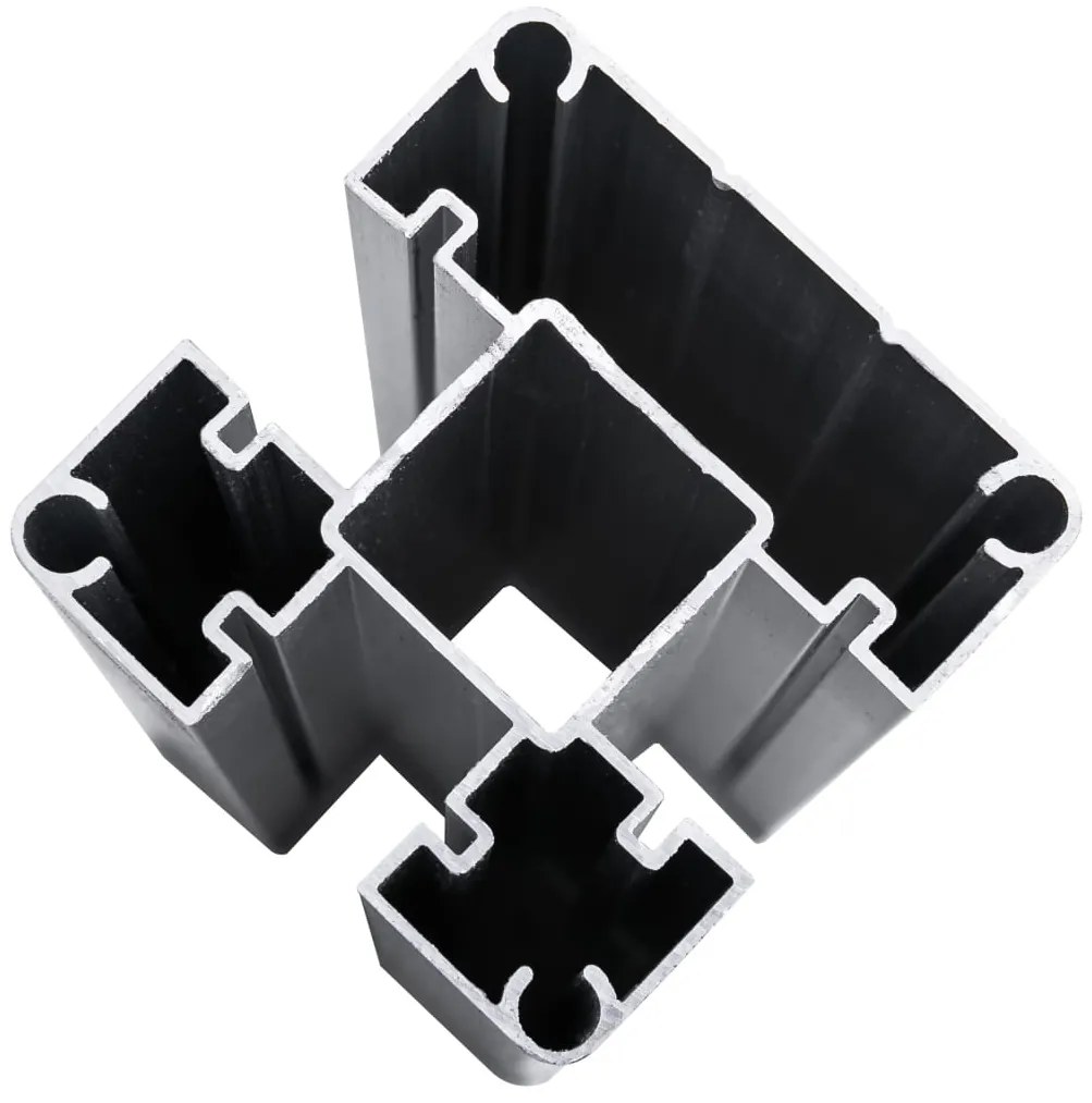 Conjunto de painéis de vedação WPC 872x105 cm preto