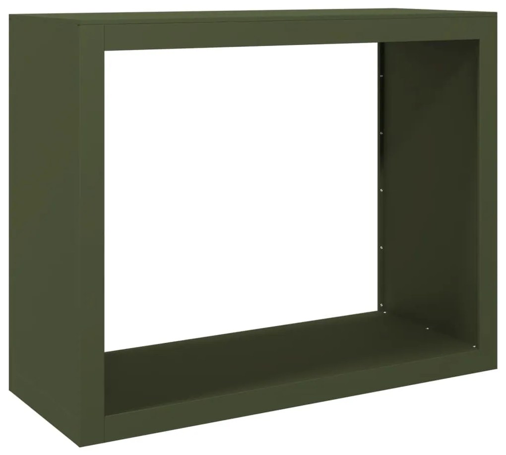 Suporte para lenha 100x40x80 cm aço verde