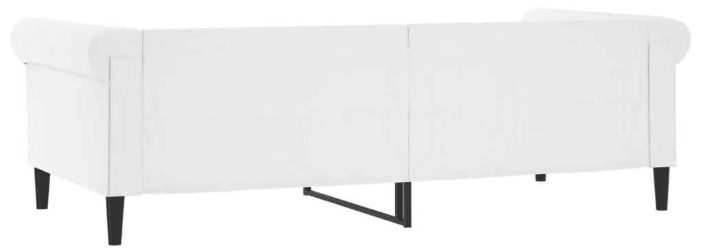 Sofá-cama 90x200 cm couro artificial branco