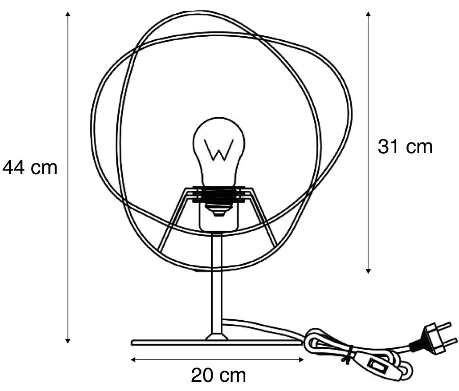 Candeeiro de Mesa Japandi Bege - Organica Japandi