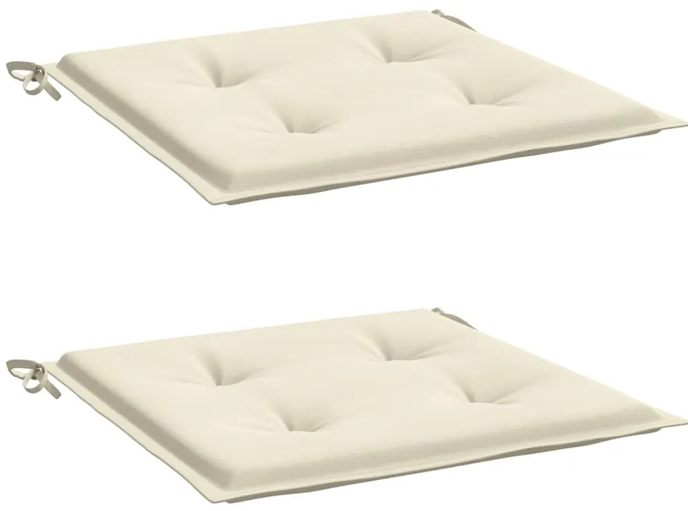 Almofadões p/ cadeiras de jardim 2 pcs tecido oxford creme