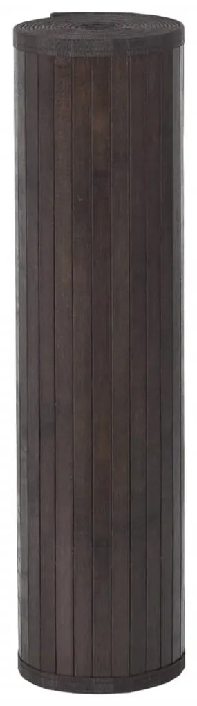 Tapete retangular 80x500 cm bambu castanho-escuro