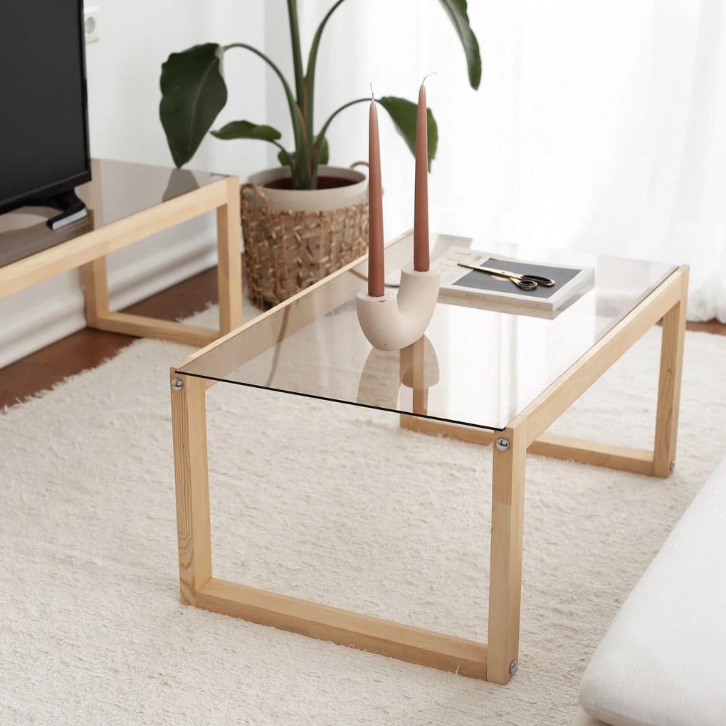 Mesa de Centro Via – Natural – 85x40x55 cm