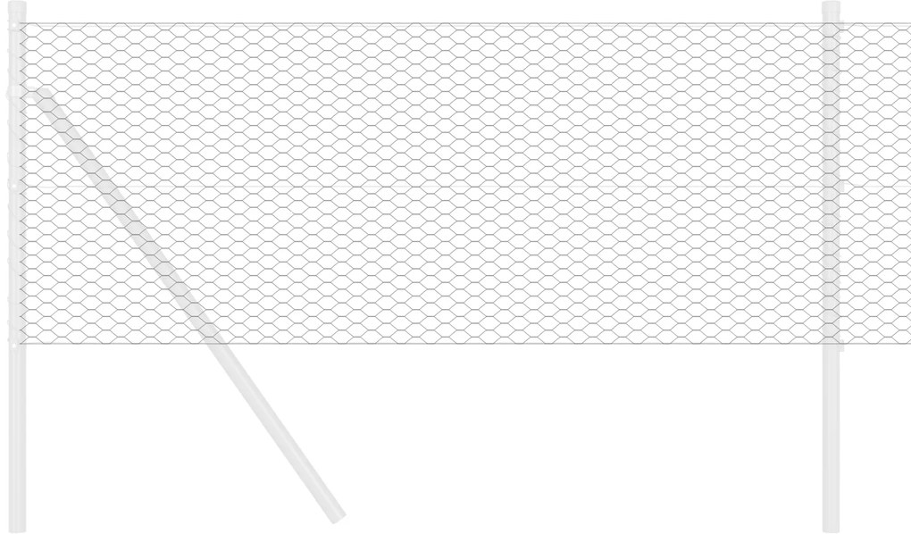 Cerca Hexagonal Cinza 0.6x10 m Aço