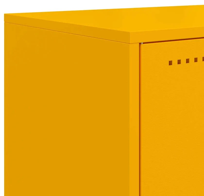 Móvel de TV 100,5x39x60,5 cm aço amarelo mostarda