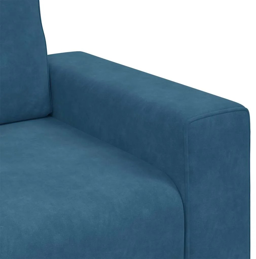 Poltrona 60 cm veludo azul