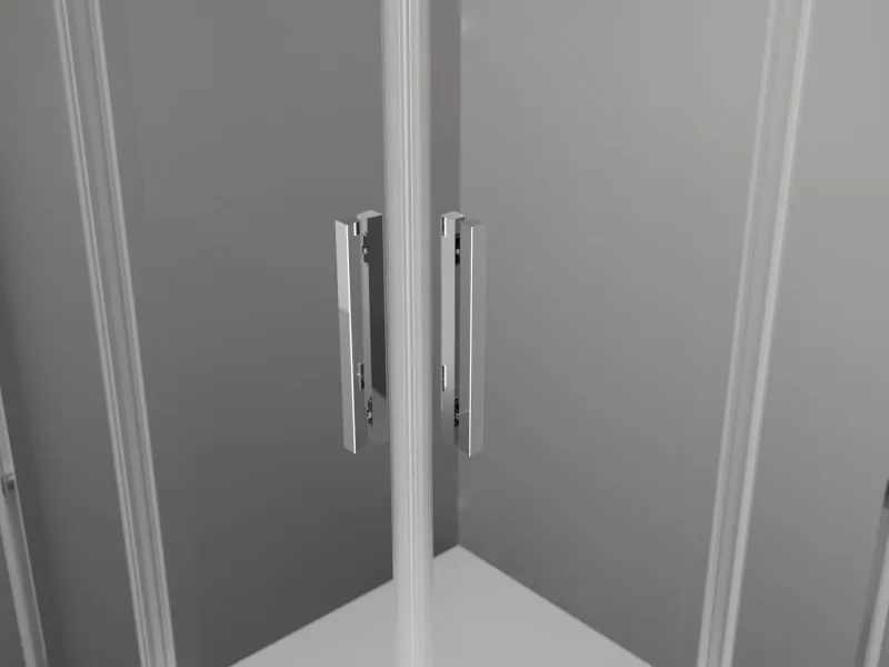 Mexen Exo-S Duo cabine de duche quadrada de correr 90 x 90 cm, transparente, cromo - 8111-090-090-01-00