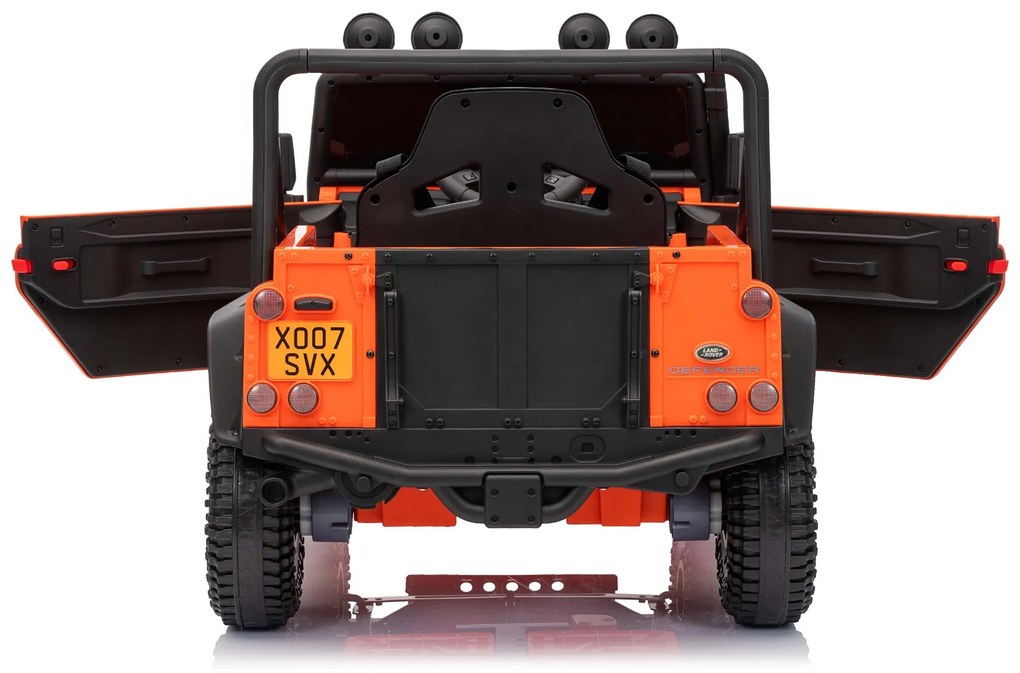Jipe elétrico para crianças Land Rover Defender 110 SVX 12V, 4X4, luzes LED, bateria de lítio, licença ORIGINAL Laranja