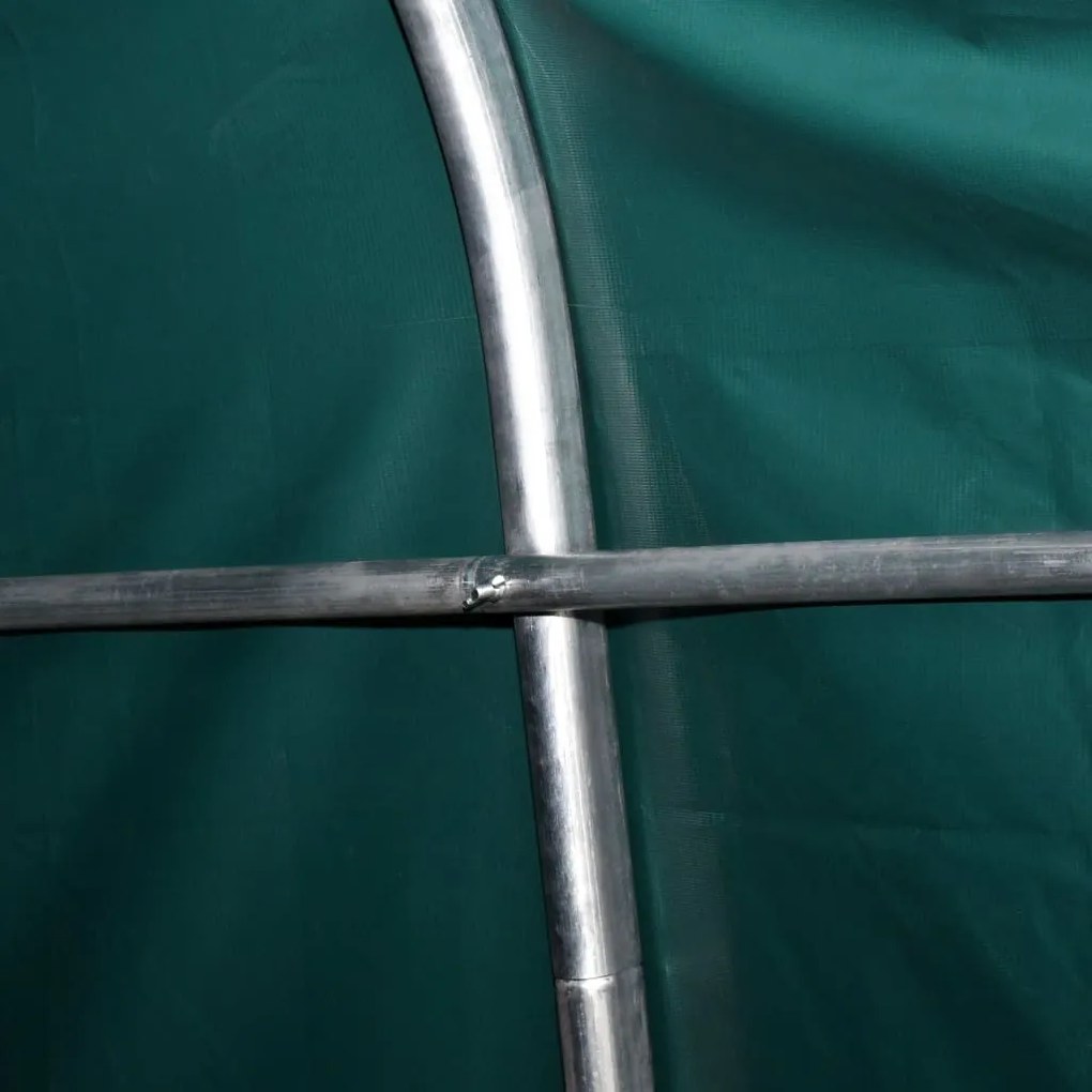 Tenda para gado removível PVC 550 g/m² 3,3x6,4 m verde-escuro