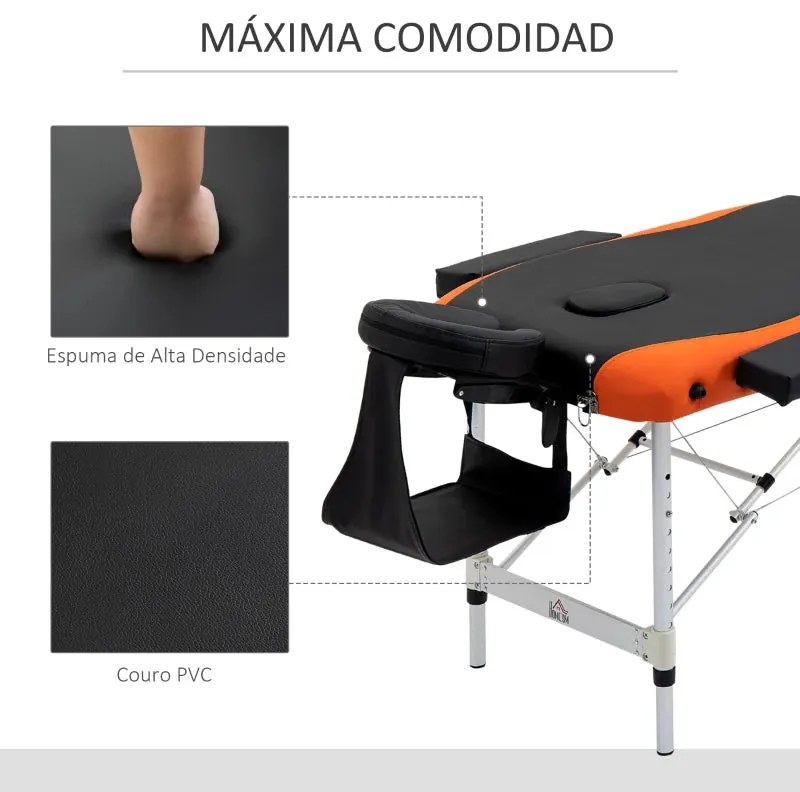 Marquesa Tylino Dobrável ´- Preto e Laranja - Design Moderno